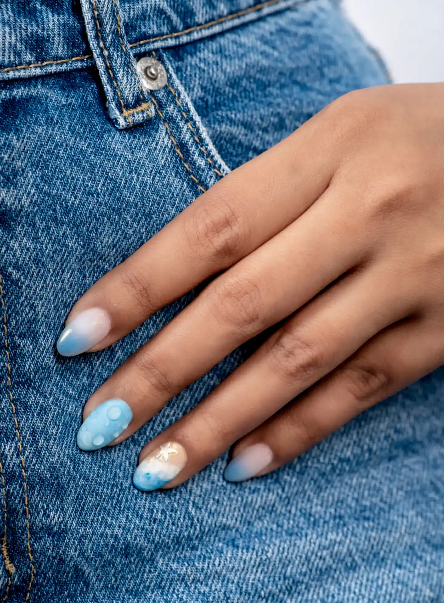 Ocean-inspired manicure